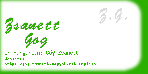 zsanett gog business card
